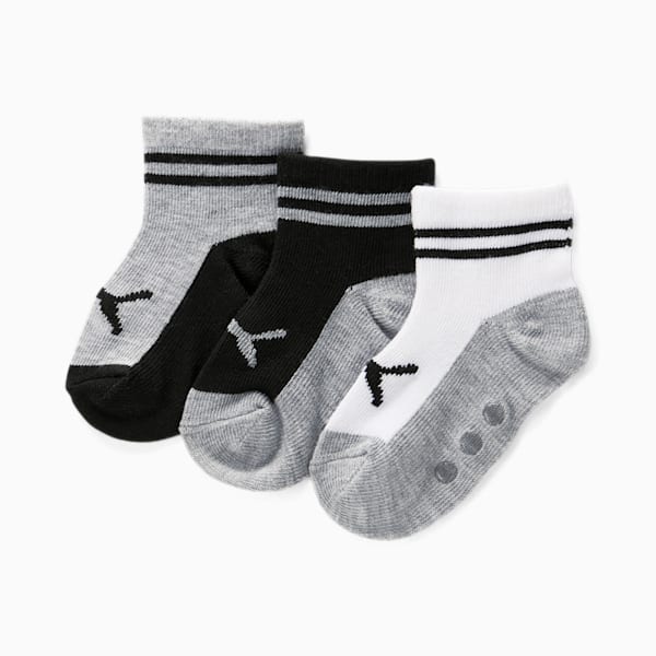 PUMA Kids' Socks [3 Pack], WHITE / GREY, extralarge